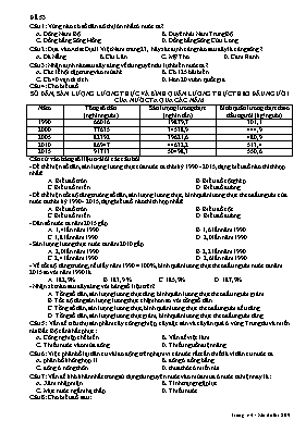Đề thi thử THPT Quốc gia môn Địa lý - Đề 3